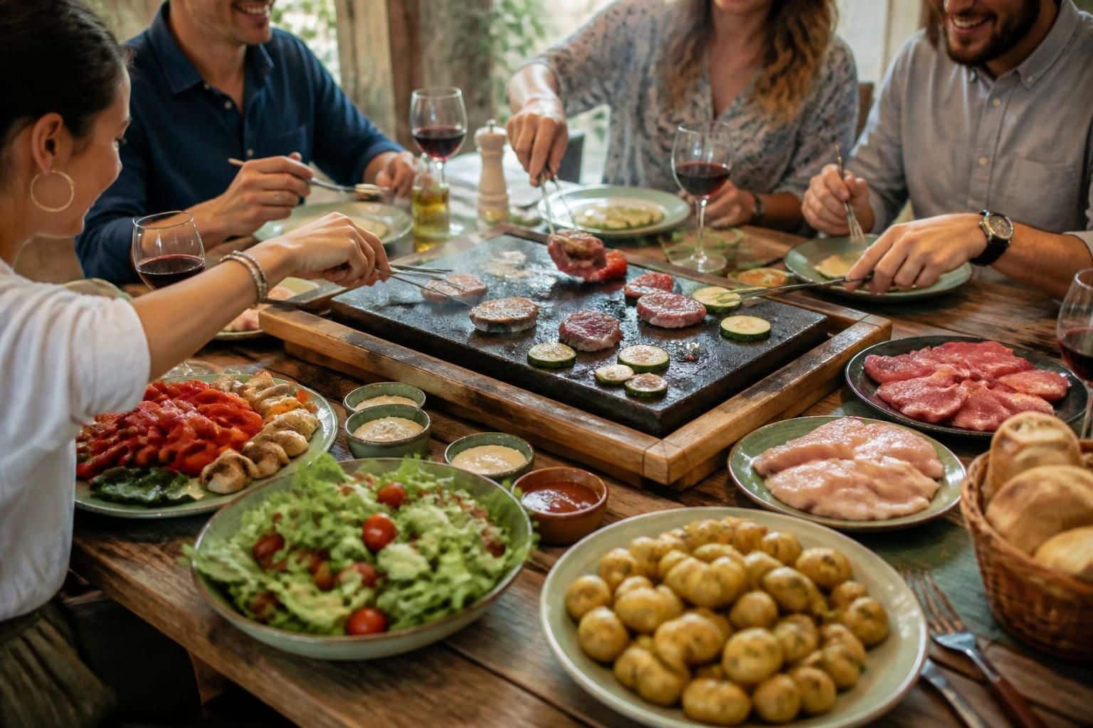 découvrez des idées faciles et savoureuses d'accompagnements pour une pierrade réussie, parfaites pour un repas convivial en famille ou entre amis.