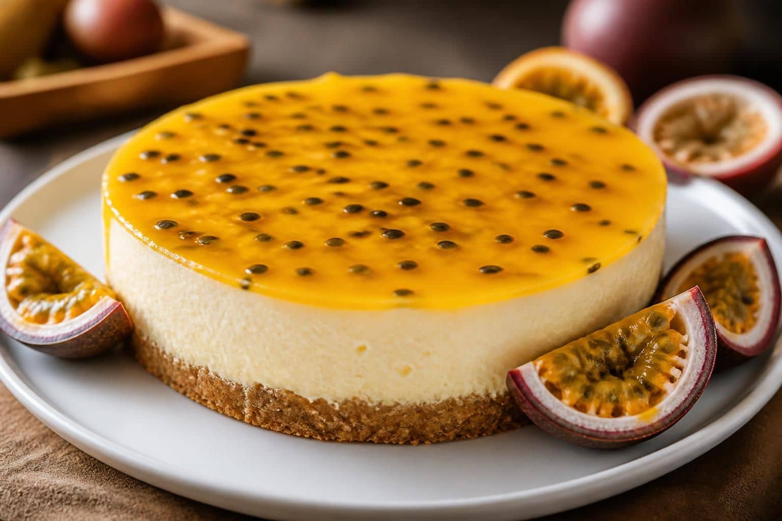 découvrez notre recette facile et gourmande de cheesecake au fruit de la passion, parfaite pour une dessert frais et exotique.