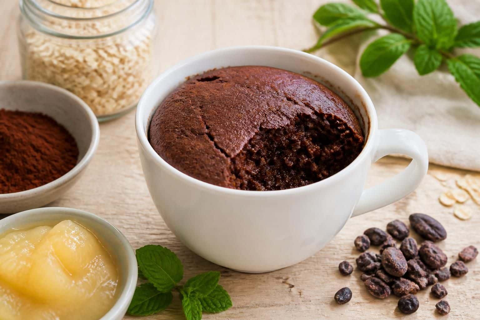 découvrez notre recette facile et rapide de mug cake au chocolat healthy, sans sucre ajouté, parfaite pour une pause gourmande saine et légère.