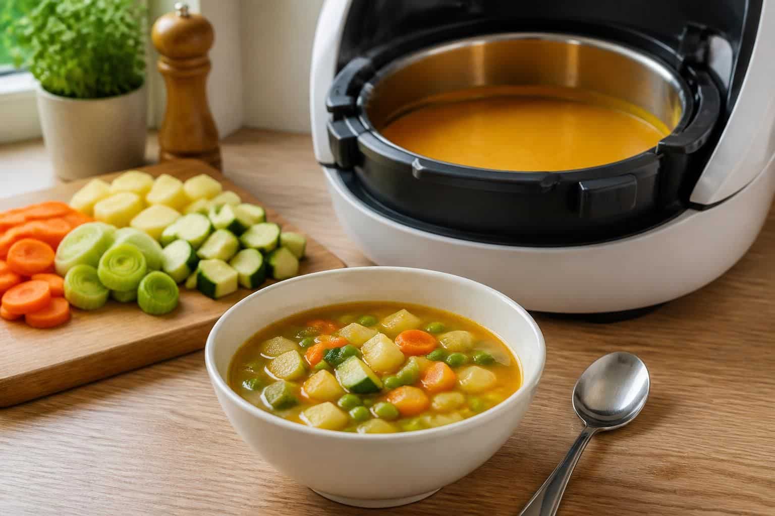 découvrez notre recette facile de soupe de légumes maison préparée avec monsieur cuisine. un plat sain, rapide et savoureux pour toutes les saisons.