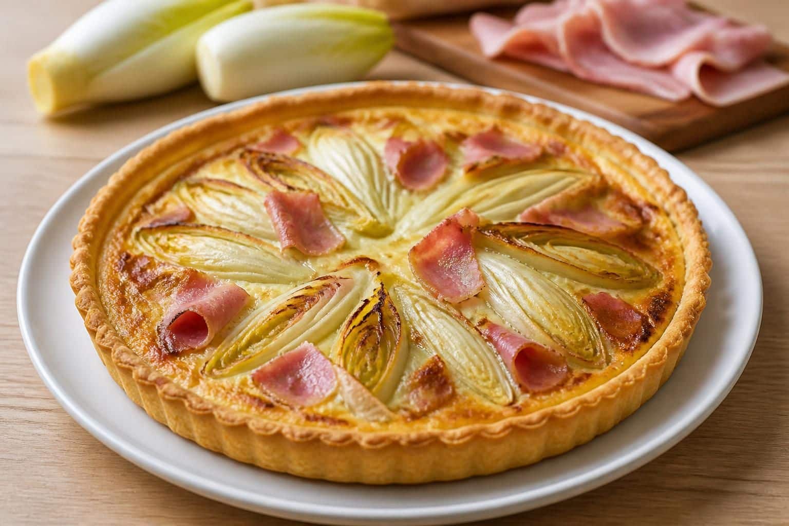 découvrez notre recette facile et rapide de tarte aux endives et jambon, parfaite pour un repas savoureux et convivial en toute simplicité.